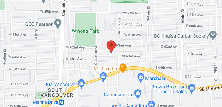 map of 231 W 63RD AVENUE